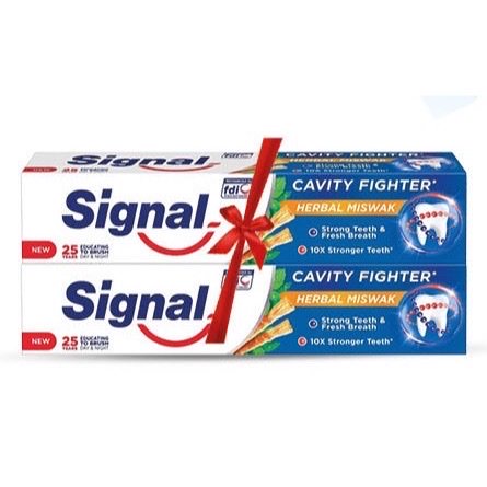 Lot de 2 dentifrices Signal Herbal Miswak 2×120 ml à 18,90 DH chez BIM
