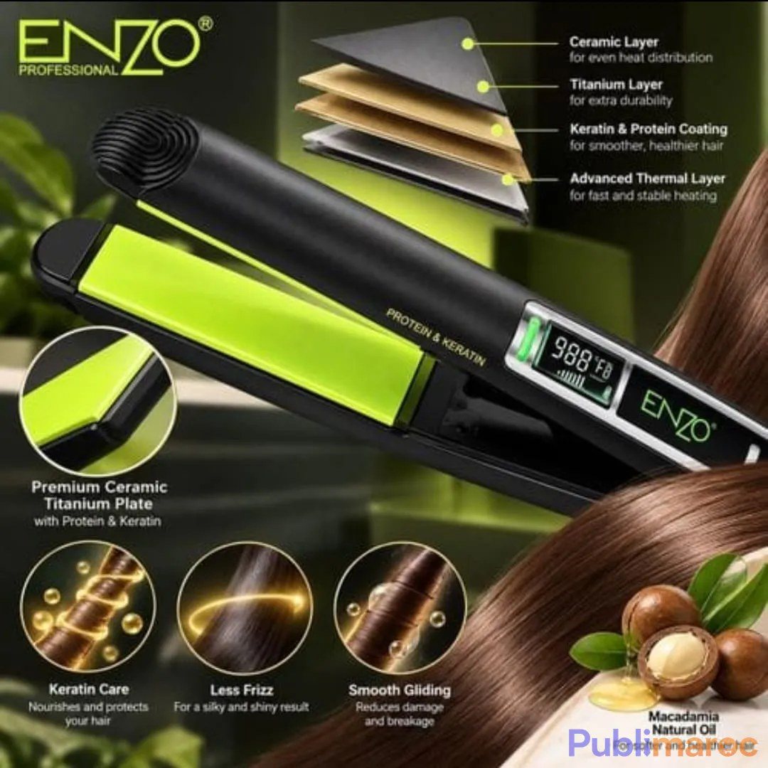 ليسور احترافي ENZO Professional EN-3338 الأصلي – لترطيب وتمليس الشعر وجديد بالكرطونة — Photo 2